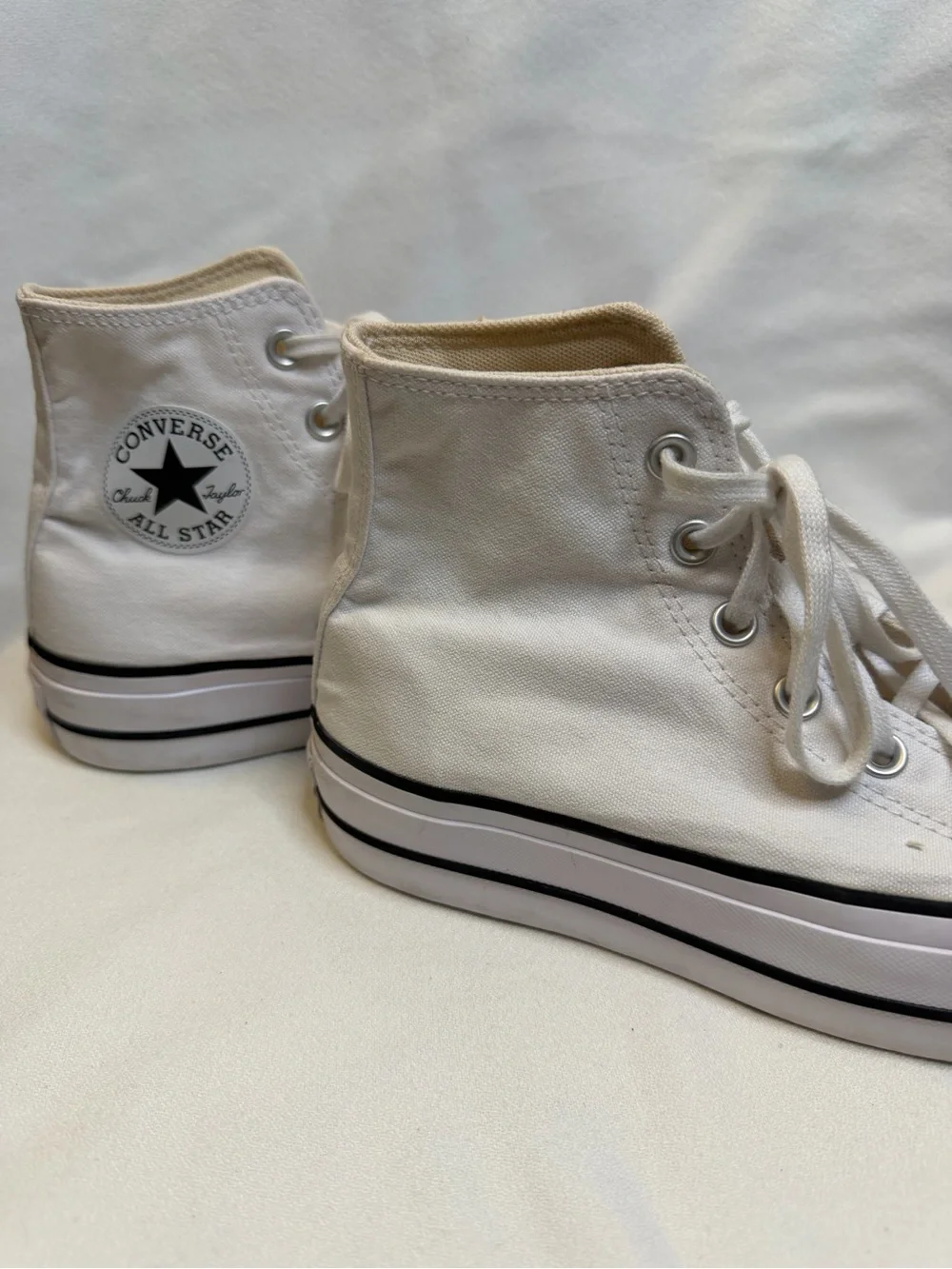 Converse Chuck Taylor All Star Lift Platform High Top White Canvas Womens 7.5